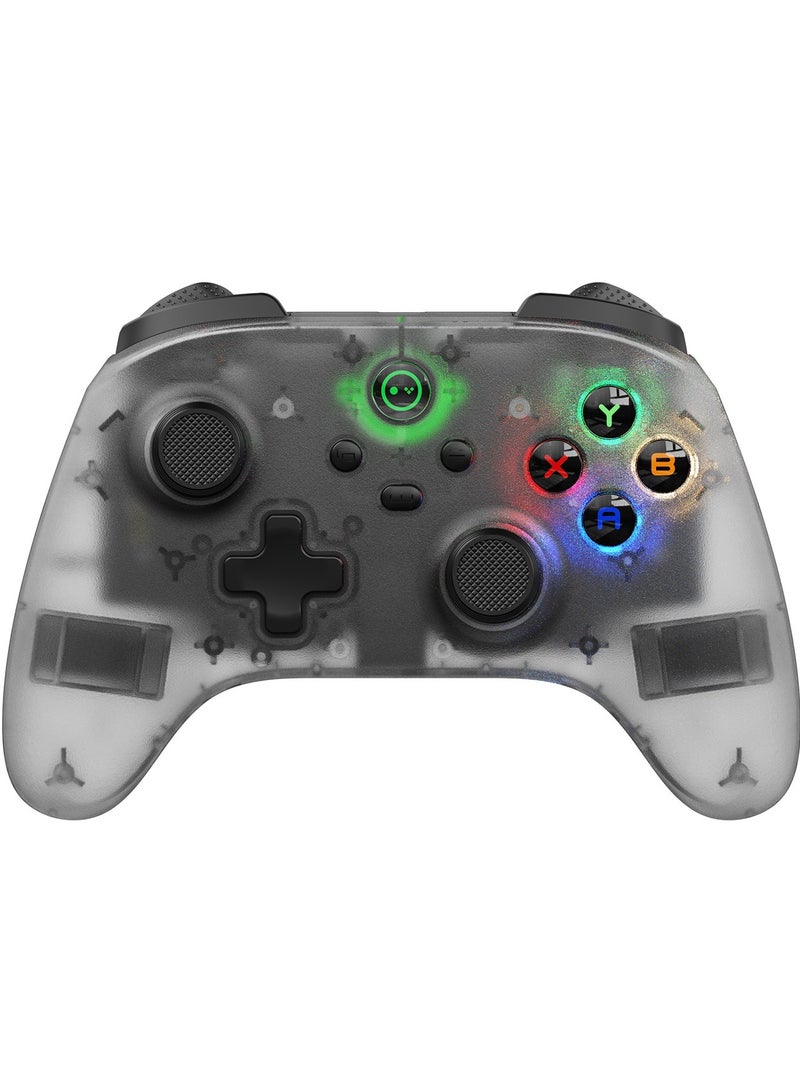 LinYuvo Classic Gamepad LinYuvo KC06 Wireless Gaming Controller for Switch / Android / iOS / PC with Colorful Light, Metal Joystick, 6-Axis Gyro, Turbo Function, Dual Vibration, Wake-Up Function, Motion Control, Adjustable Dual shock, Self-Programming Macro, 600mAh Battery - Image 1